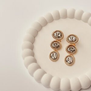 Brinco 3 Aros Torcidos + 3 Metal Orgânico