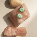 Brinco Orgânico Com Pedra Resinada G