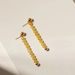Brinco De Esfera Com Cristais