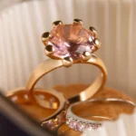 Anel Solitário com pedra de 12mm no ouro 18K