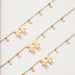 Colar de Elos Com Medalinhas e Filhos