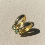 Piercing De Aro Duplo Com 2 Pedras Zircônias