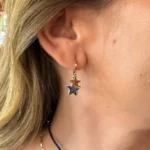 Brinco Argola com Trio de Estrelas