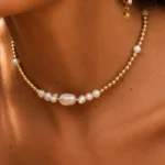 Colar Ouro Com Pérolas